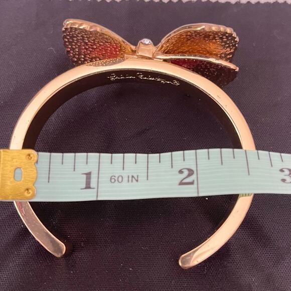 Lilly Pulitzer Pink Bow Enamel Rhinestone Accent Bangle - Picture 4 of 5